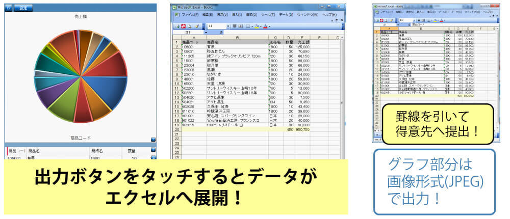 分析結果の「Excelファイル出力」