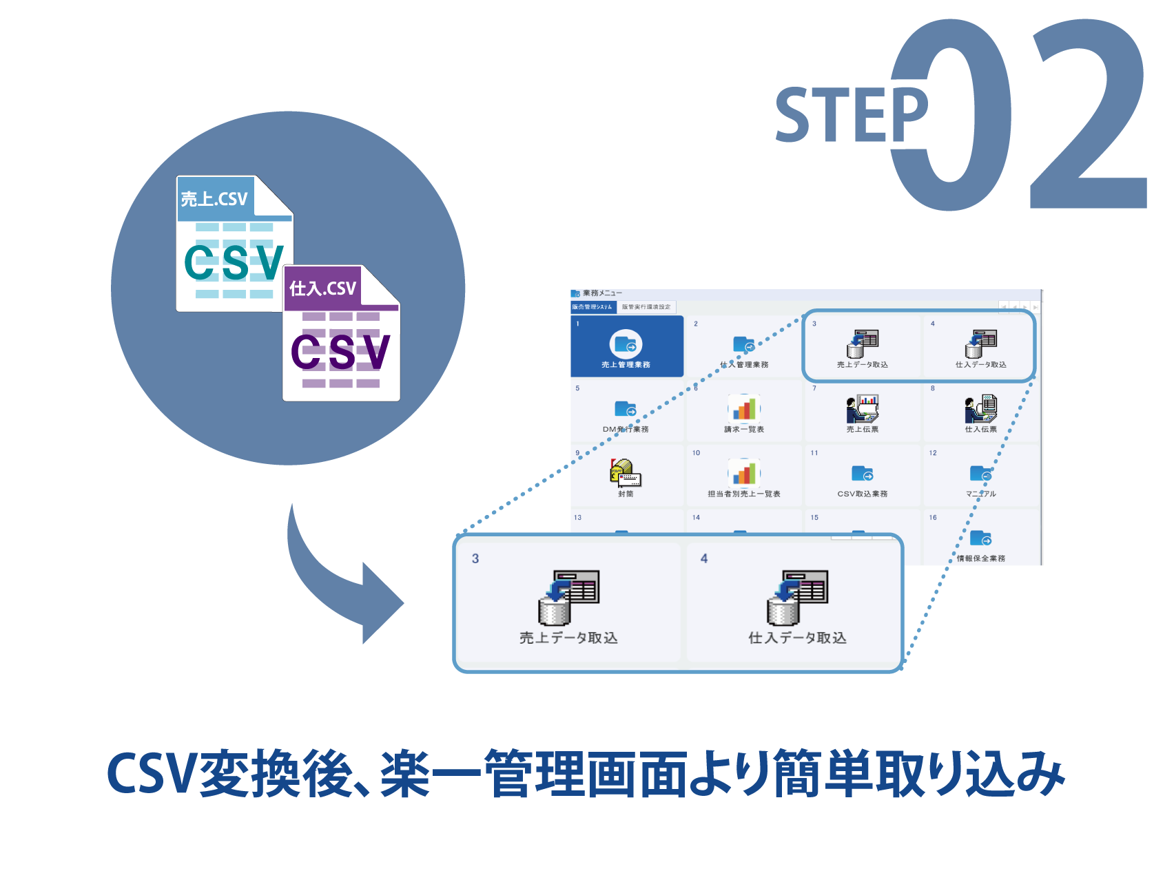 今お使いのExcelファイルを楽一で簡単取り込み！
